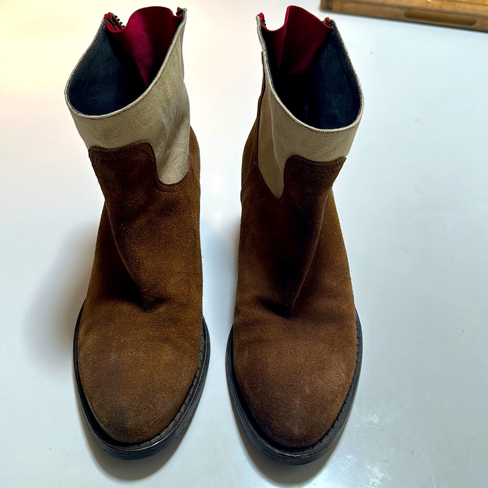 Via roma 15 brown suede boots